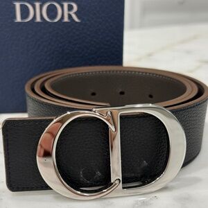 Dior Men Reversible Belt Strap 35MM with CD Icon Belt Buckle
